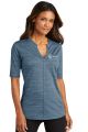 Port Authority Ladies Stretch Heather Open Neck Top - LK583