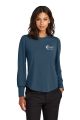 Mercer+Mettle Women's Stretch Jersey Long Sleeve Blouson Top - MM1019